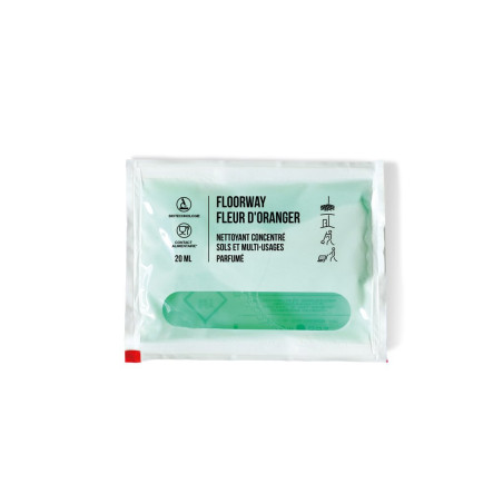 Nettoyant concentré biotechnologique pour sols et multi-usages FLOORWAY FLEUR D'ORANGER dosettes de 20ml