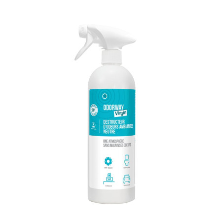Destructeur d'odeurs ambiantes aux biosurfactants ODORWAY VIRGIN sans parfum - Pulvérisateur de 750ML