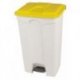 Poubelle à pédale BOOGY 90L avec couvercle jaune