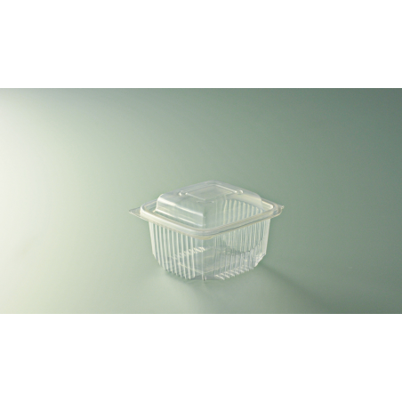 Barquette multi-fonctions charnière 375 g en PP micro-ondable - 13,8x9x4,6 cm