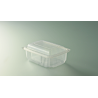 Barquette multi-fonctions charnière 750 g en PP micro-ondable - 17,5x11,7x6 cm