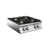 Plan de cuisson 4 feux au gaz - 800 x 900 x 250 mm avec soubassement ouvert