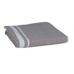 Fouta éponge rayée - col. sable - 90x200 cm