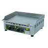 Plancha électrique - 6 kW - thermostats 0° à 300° - 230V mono - surface de cuisson 600x450 mm - 100% inox - 610x475x250mm