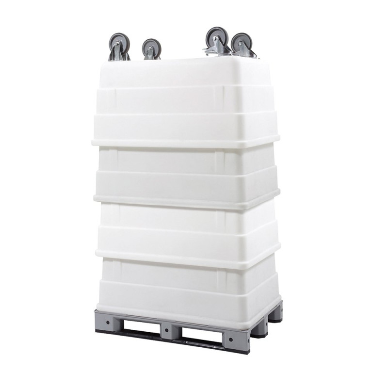 Bac double paroi - 310 kg de charge max - Charge jusqu'à 310 kg - 800x1200x805 mm
