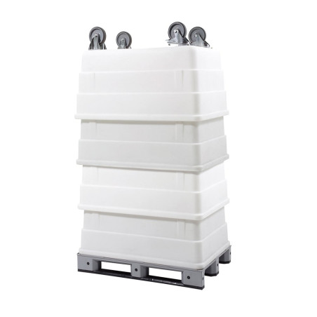 Bac double paroi - 310 kg de charge max - Charge jusqu'à 310 kg - 800x1200x805 mm