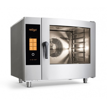 Four 0611 i+ Injection - 6+1 niveaux GN1/1 - ferrage droite - pas de 65 mm - 10,9 kW - 400V tri - 933x821x786 mm