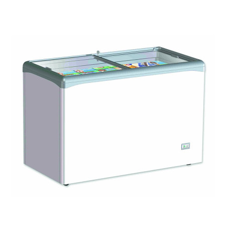 Conservateur négatif verre coulissant avec panier vrac VIC330CSV -18/-25°C - froid statique - 356L - 1252x651x852 mm