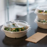 Bagasse bol droit 1200 ml - 19,4x19,4x6,5 cm - 160 pièces