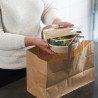Bagasse bol droit 1200 ml - 19,4x19,4x6,5 cm - 160 pièces