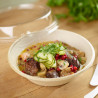 Bagasse bol évasé 800 ml - 19,4x19,4x4,8 cm - 40 pièces