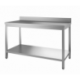 Table adossée avec étagère pieds carrés 1600 x 700 x 850/900 mm