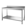 Table adossée avec étagère pieds carrés 1600 x 700 x 850/900 mm