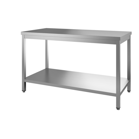 Table centrale avec étagère pieds carrés 1200 x 700 x 850/900 mm