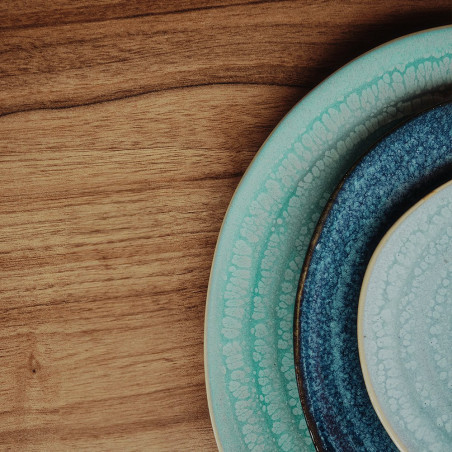 Assiette plate - Grès Ø 22 cm - Gemstone Lapis Lazuli