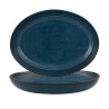 Assiette oblong - Grès Ø 27x20x4,5 cm - Gemstone Lapis Lazuli