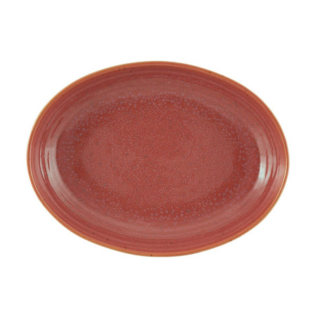 Assiette oblong - Grès Ø 27x20x4,5 cm - Gemstone Coral