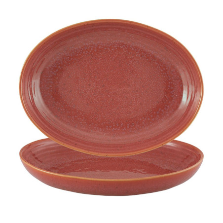 Assiette oblong - Grès Ø 27x20x4,5 cm - Gemstone Coral