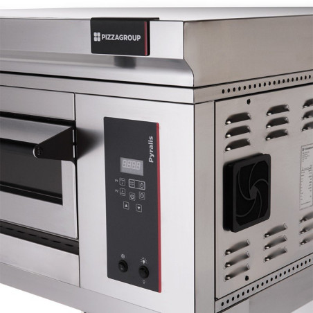 Four à pizza électrique Pyralis D12L 2 chambres - 18 kW - 380V tri - 1440x1010x720 mm