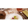Assiette creuse Feston 21cm en opale blanc