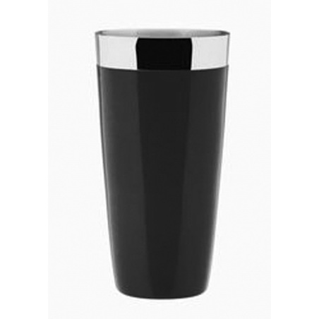 Shaker inox Boston plastifié noir 70cl + verre 41cl