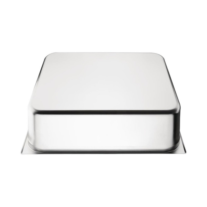 Bac gastronorme plein inox 18/10 - ép 8/10ème - GN 2/1 - hauteur 200 mm - 650x530 mm