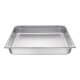 Bac gastronorme plein inox 18/10 - ép 8/10ème - GN 2/1 - hauteur 100 mm - 650x530 mm