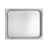 Bac gastronorme plein inox 18/10 - ép 8/10ème - GN 2/1 - hauteur 100 mm - 650x530 mm
