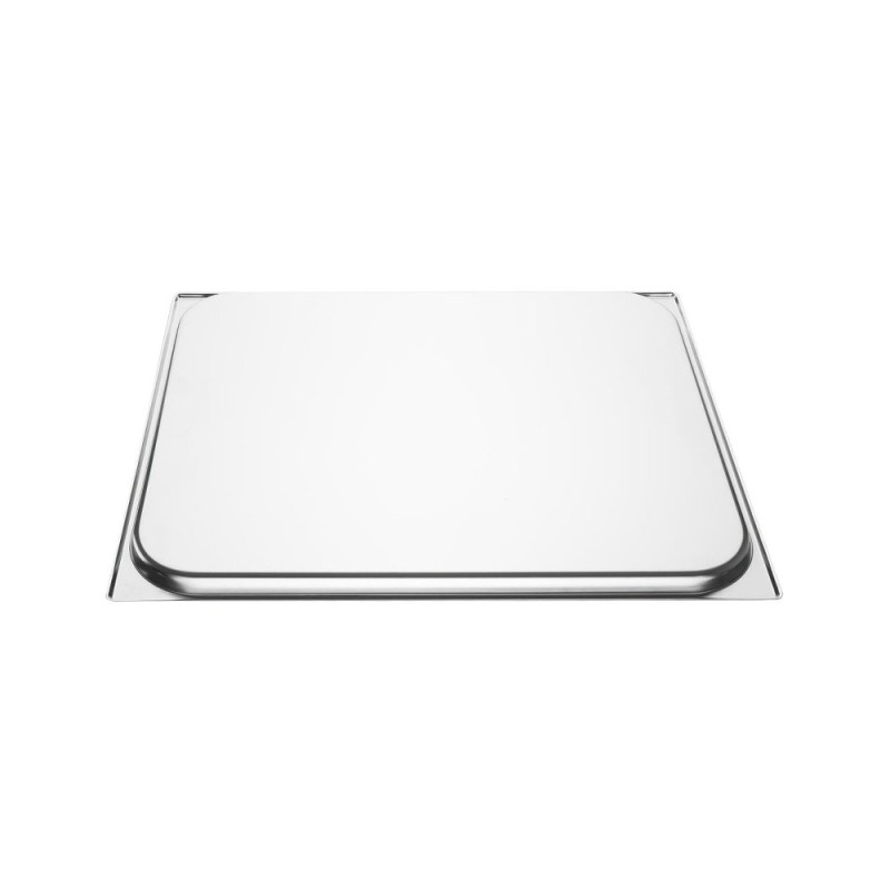 Bac gastronorme plein inox 18/10 - ép 8/10ème - GN 2/1 - hauteur 20 mm - 650x530 mm