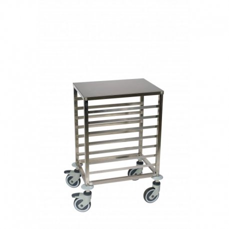 Echelle gastronorme 7 niveaux GN 2/1 en inox avec plan de travail