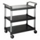 Chariot de service gris foncé 3 plateaux espacés de 250 mm 120 kg de charge