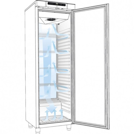 Armoire froide 949L négative - Froid ventilé -30°C à -5°C - 1 porte pleine - 477W - Blanche - 230V mono - 820x1065x2205  mm