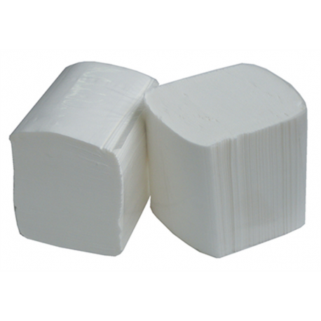 Papier toilette 2 plis enchevêtrés Ecolabel 250 formats col. Blanc