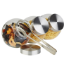 Pot en verre avec couvercle inox 2,2 Litres 12,5 x 17 cm