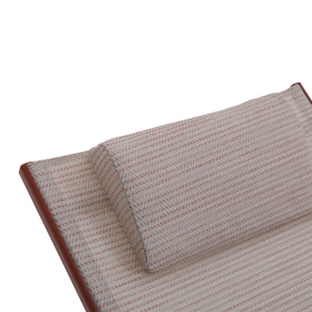 Transat de jardin Travis - terracotta et acier + Textilène