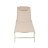 Transat de jardin Travis - beige et acier + textilène