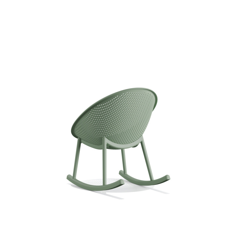 Chaise à bascule Qosy - vert - polypropylène