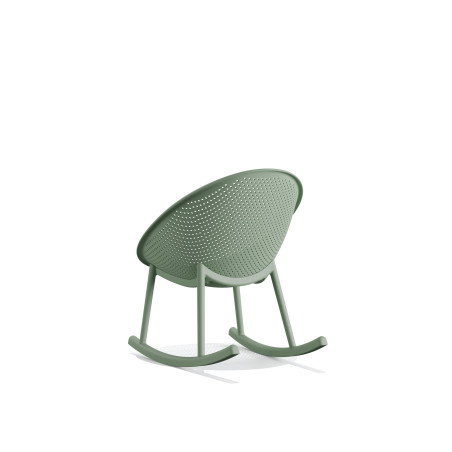 Chaise à bascule Qosy - vert - polypropylène