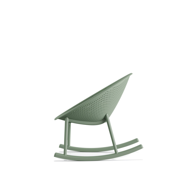 Chaise à bascule Qosy - vert - polypropylène