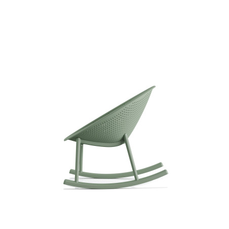 Chaise à bascule Qosy - vert - polypropylène