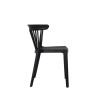 Chaise Windson - empilable polypropylène et fibre de verre - noir - 54x53x75cm