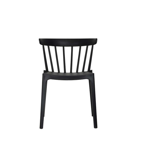 Chaise Windson - empilable polypropylène et fibre de verre - noir - 54x53x75cm