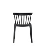 Chaise Windson - empilable polypropylène et fibre de verre - noir - 54x53x75cm