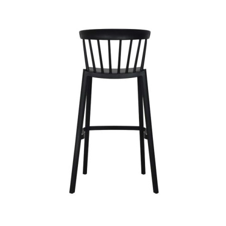 Tabouret de bar Windson - empilable polypropylène - noir - 56x55x103cm