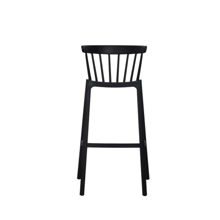 Tabouret de bar Windson - empilable polypropylène - noir - 56x55x103cm