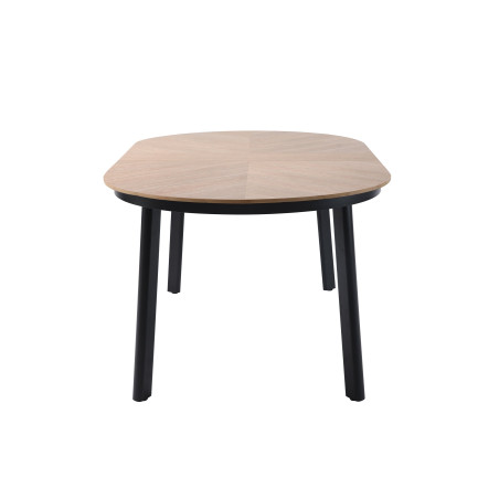 Table à manger Polly - noir - bois et aluminium