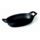 Plat magma en fonte d'acier brute oval 21,7 x 15 cm