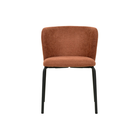 Chaise empilable Breack - tissu marron rouge