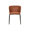 Chaise empilable Breack - tissu marron rouge
