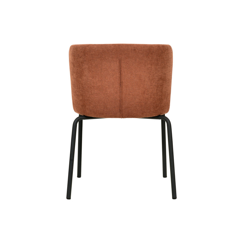 Chaise empilable Breack - tissu marron rouge